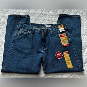 Wrangler Men's Five Star  Blue Jeans Relaxed Fit Denim 5 Pocket - Size 38x30